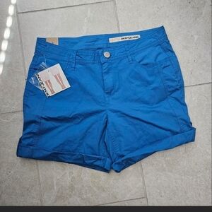 DKNY Bright Blue Rolled-Hem Shorts